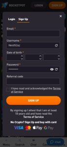 rocketpot registration process